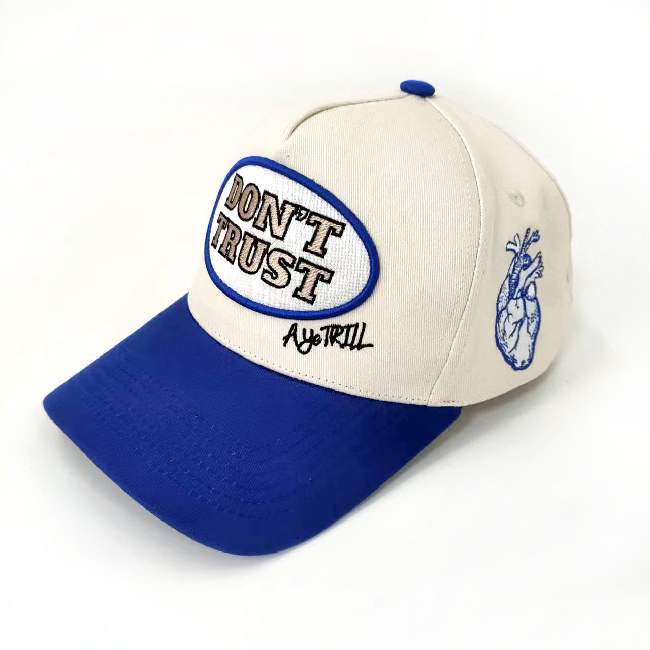 Unstructured Baseball Cap Two tone Customize Embroidered 5 panel Mid Profile Custom Embroidery Cotton Sport Trucker