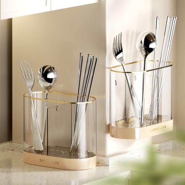 2 Different Sizes Multipurpose Plastic Kitchen Countertop Drying Cutlery Storage Holders Utensil Organizer