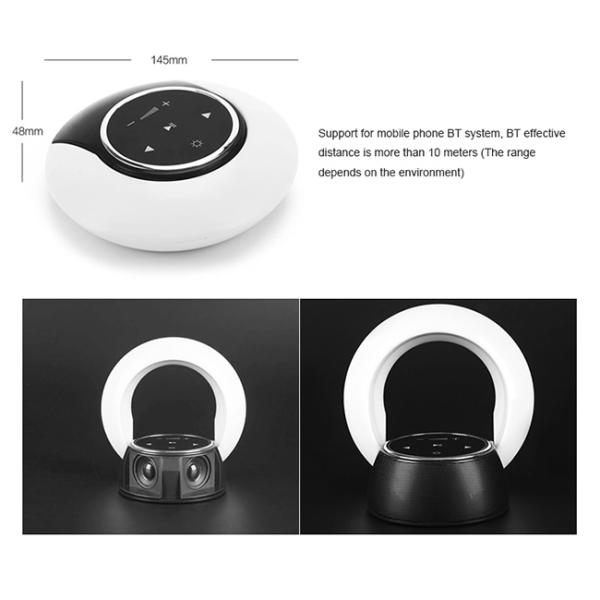 Touch Control USB Rechargeable Portable Wireless LED Light Bluetooth Speaker