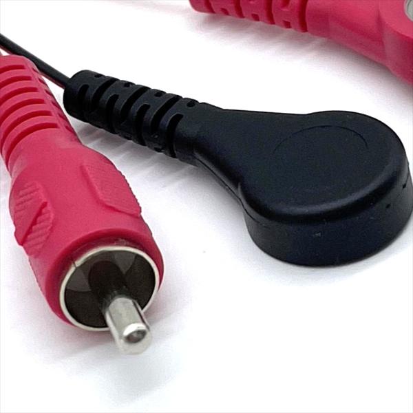 Medical Cable RCA To Button Snap Custom Lead Wire With Button Snap Connector Electrode