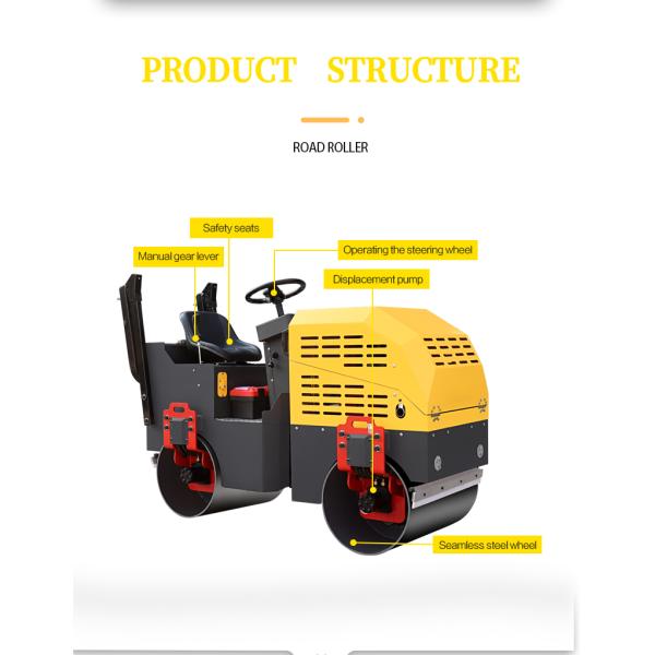 Vibratory Compactor 5 ton Road Roller High operating efficiency UNIQUE SELLING POINT