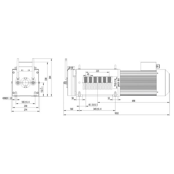 Machine Room Less Gearless Traction Machine Elevator Spare Parts Long - Life