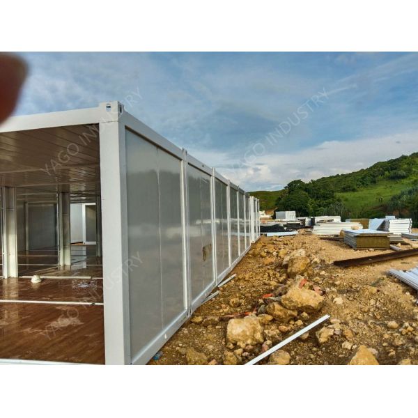 Prefabricated Flat Pack Temporary Modular Office Buildings Windproof Insulated