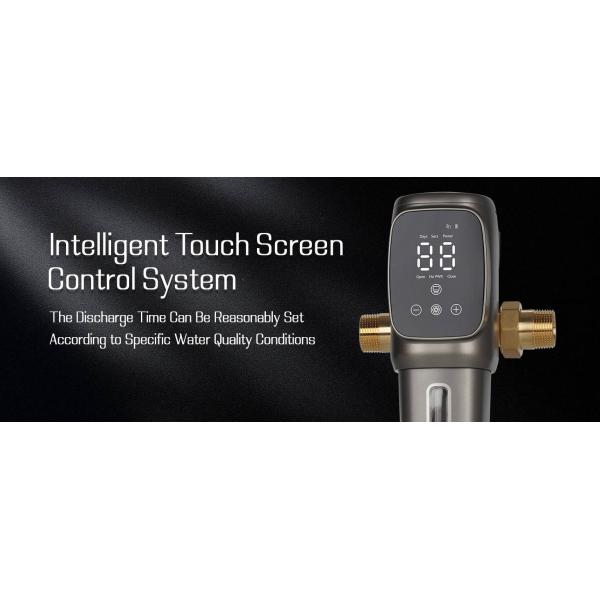 Smart Timer Auto Backwash Water Pre Filter with 1-99 Days Adjustable Cleaning Interval and 150,000 Water Hammer Tests