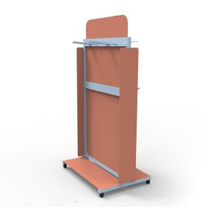 LH Custom Hardware Store Display Racks , Pegboard Tool Rack With Wheels