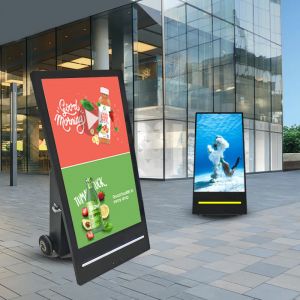 32/43/55 Inch Customized Portable Mobile Android Digital Signage Totem Outdoor