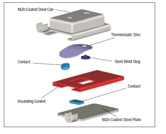 17AM-D+PTC self-hold type manual reset Thermal Protector With UL VDE Approved