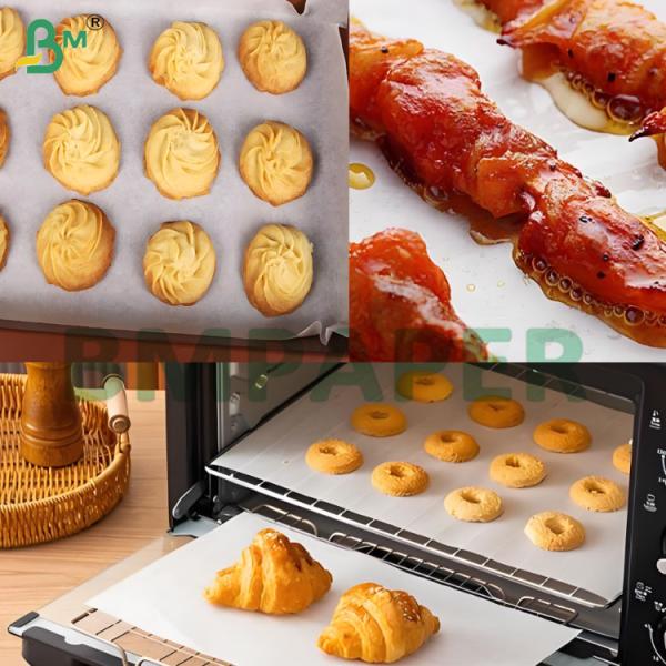 Recyclable Double Side Silicone Coated Cooking Paper Sheets Recyclable Double Side Silicone Coated Cooking Paper Sheets