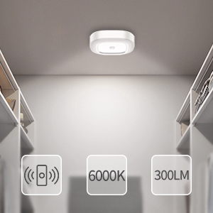6000K 18ft Battery Operated Motion Sensor Light 300LM 180sq/ft
