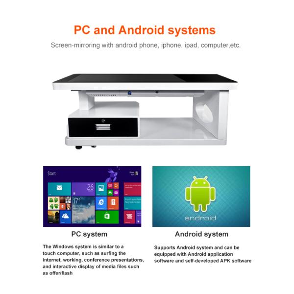 55 Inch For Game/Advertising/Exhibition LCD Interactive Capacitive Touch Screen Digital Drawer Smart Touch Table