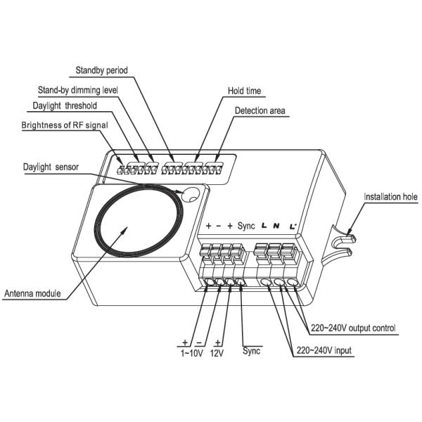 MC003V/CP+MW01 HF Wireless Motion Detector RF Wireless Transceiver Easy Installation