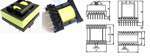 Ikp Factory Supplied Etd39 Type Step Down High Frequency Transformer