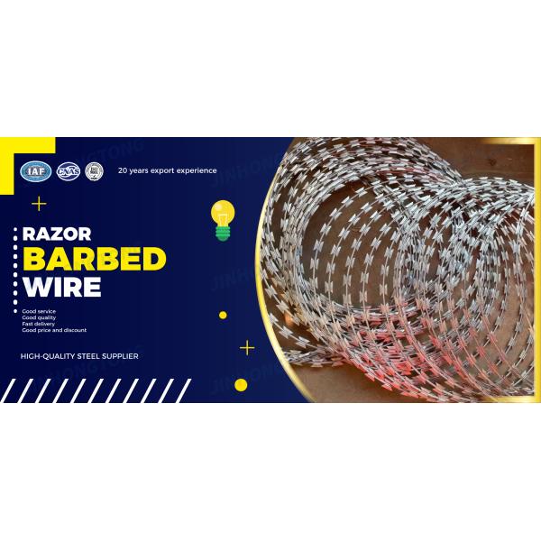 Customers Requested Length Galvanized Razor Barbed Wire for Protective Construction Hot Dipped Galvanized