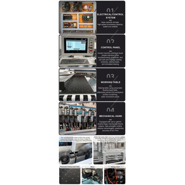 Panel Cutting Woodworking CNC Beam Saw Machine with Automatic Precision Function