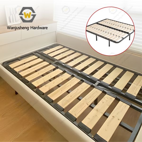 Bed Frame with Thickened Solid Wood Skeleton Moisture-proof Bed Board Encrypted Design Foldable Tatami Steel Frame Customizable