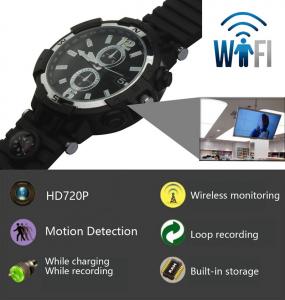 Quality Y33 8GB 720P WIFI IP Spy Watch Camera Home Security Smart Remote CCTV Video Monitor IR Night Vision Nanny Baby Monitor for sale