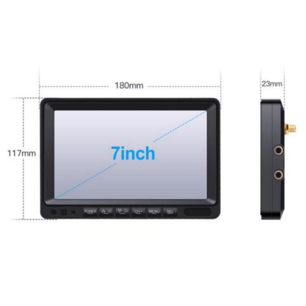 HD Combo 7-inch Screen Rechargeable Battery Wireless Backup Imaging Reverse Camera