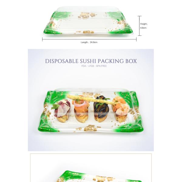 EPK new arrival food grade square disposable sushi lunch boxes