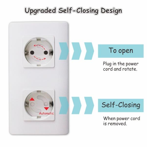 Prodigy EU Standard Rotatable Electric Protective White Outlet Plug Covers For Child Protection
