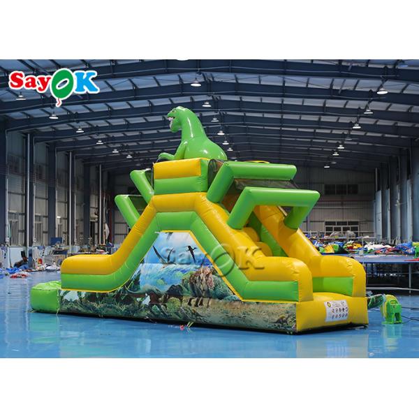 Inflatable Jumping Bouncer Inflatable Dinosaur Slide Themed Inflatable Water Slide 9.3x2x3.5mH Logo Printing
