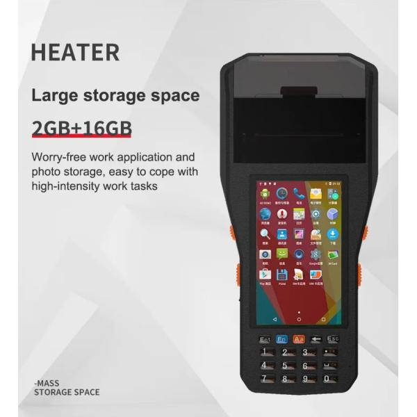 IP65 Industrial Andriod PDA NFC Reader Fingerprint 1D/2D Barcode Scanner 80mm Printer