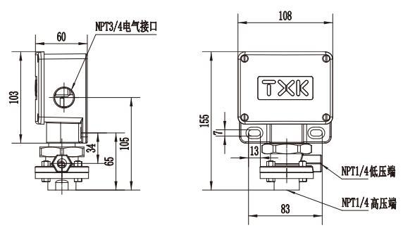 TXK Differential Pressure Controller For Non Corrosive Media