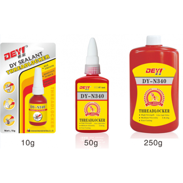 DEYI DY-N340 Fast Curing Thread Locking Adhesive - Medium Viscosity Sealant Glue for Metal Fittings & Plugs