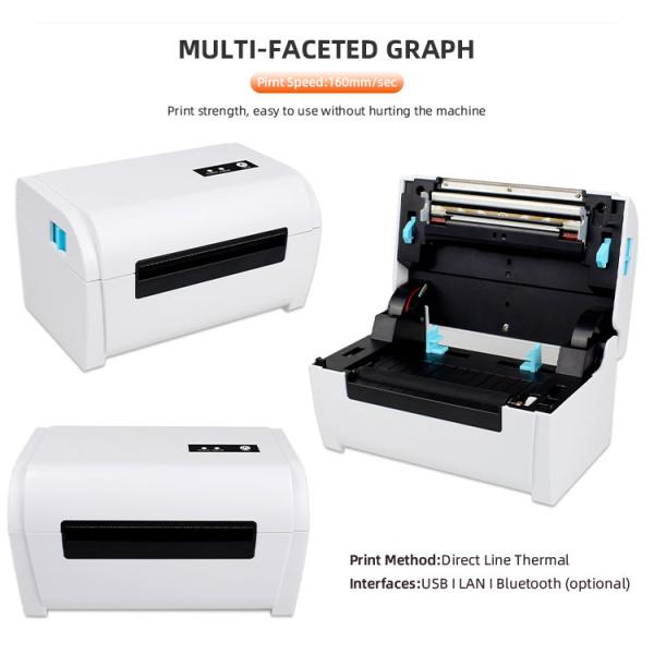 110mm Thermal Printer for All-In-One POS System Barcode Label Printer Label Receipt