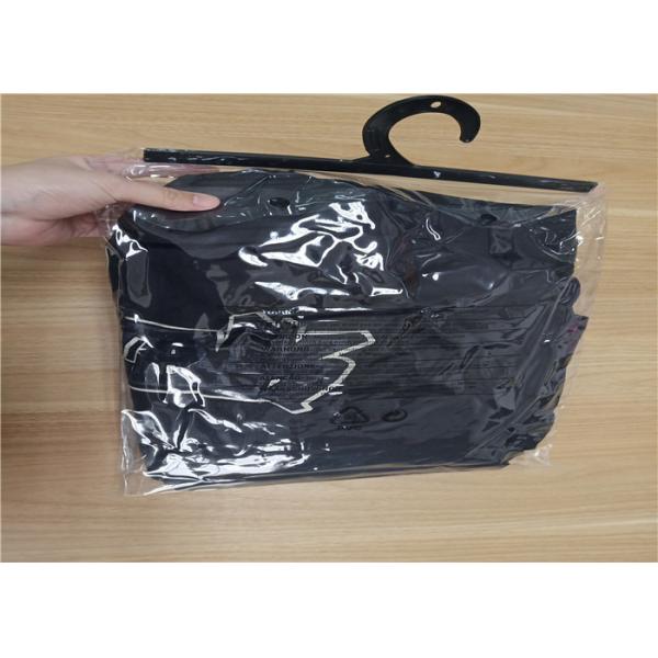 Garment Packing Clear PVC Packaging Bags With Plastic Button and Hand