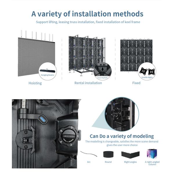 Outdoor P3.91 High Resolution LED Display Screen Panel 12Bit Front Maintenance