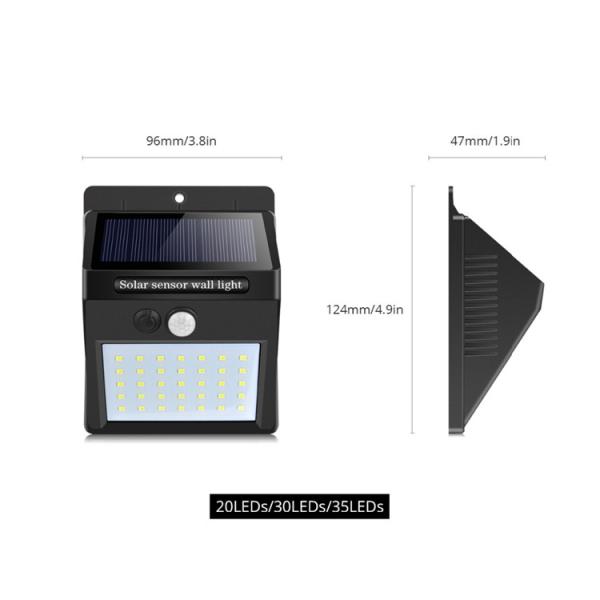 PIR Motion Sensor IP 65 4000mah LED Solar Powered Night Light