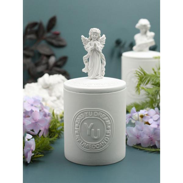 Flame Retardant Ceramic Candle Container Medium Stylish Candle Holder 1.2kg