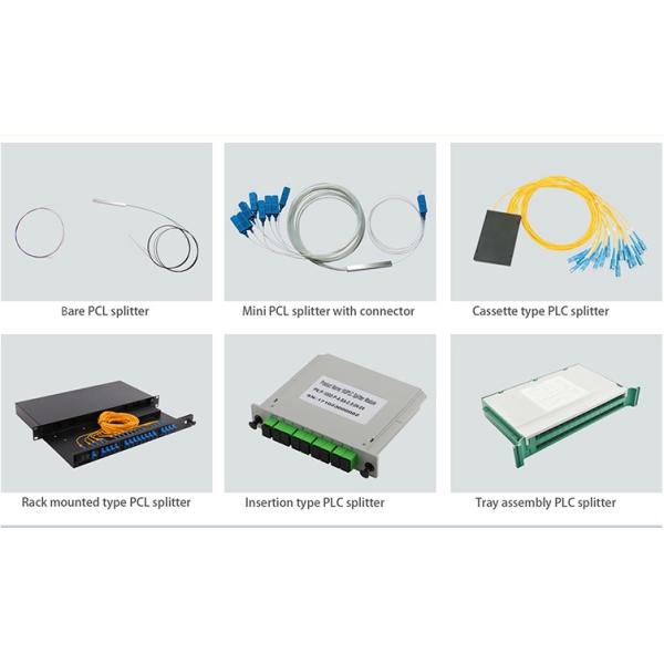 Rack Mounted Odf Fiber Optic Terminal Box 1x64 2U Rack Type PLC Splitter