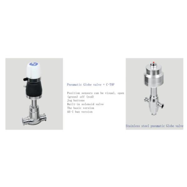 Pneumatic 3 Way Shut Off Globe Valve With Control Top