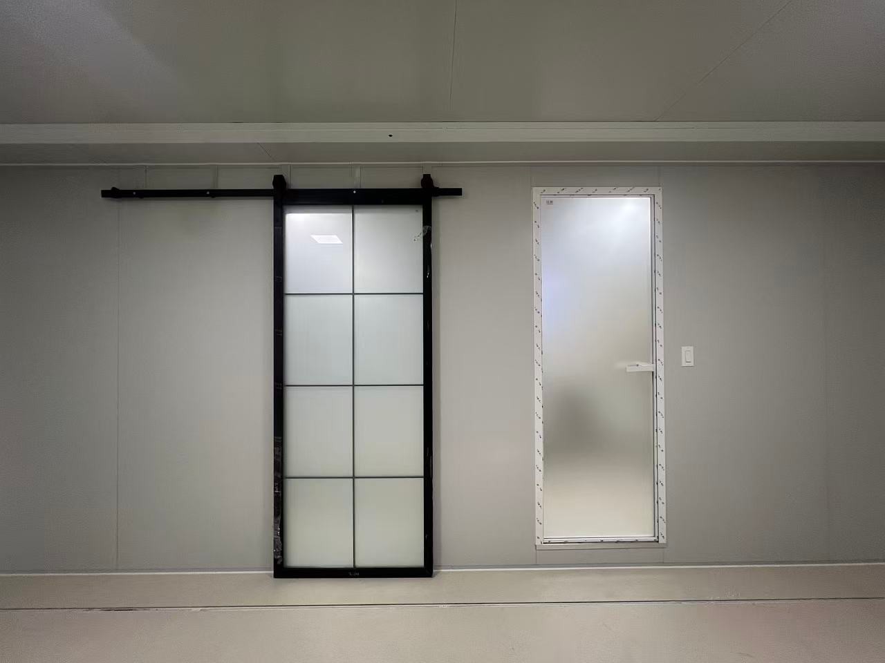 20ft Expandable Container House with Grey Cladding and Fitted Kitchen Cabinets