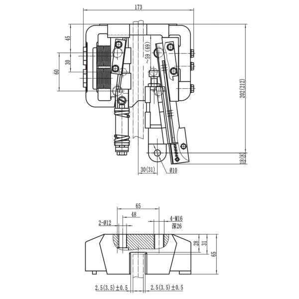 SN-SG-AQ10 Elevator Safety Gear Lift Components With Belleville Spring For Passenger Lift