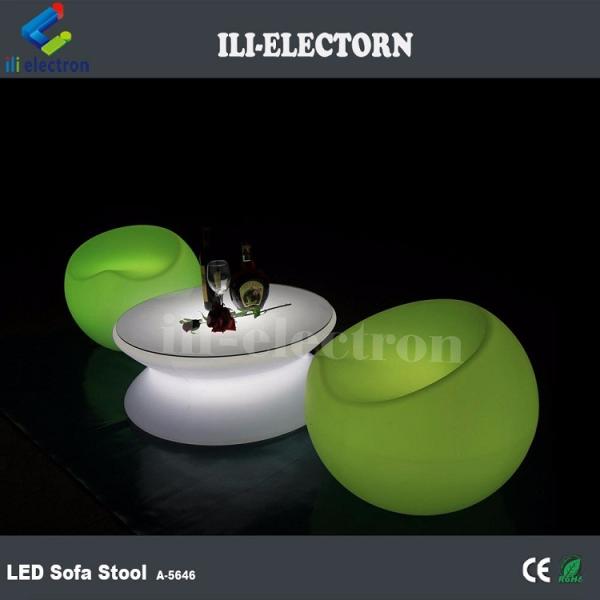RGB remote control lighting plastic led round lounge table