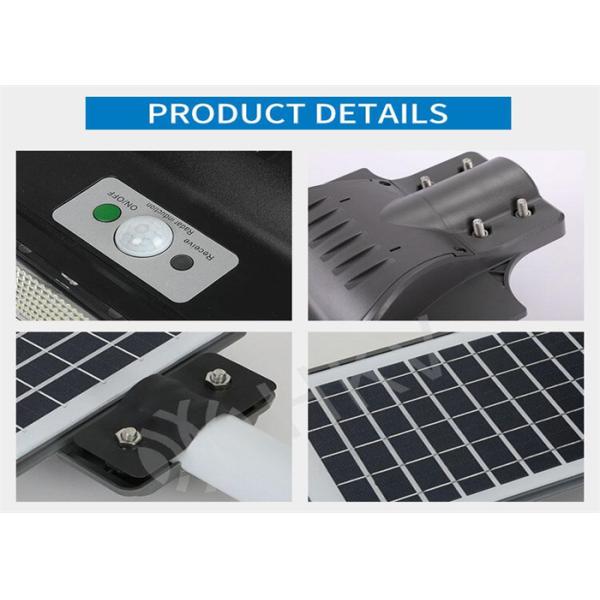 ABS 6000K All In One Solar Street Light With Motion Sensor PIR Remote Control