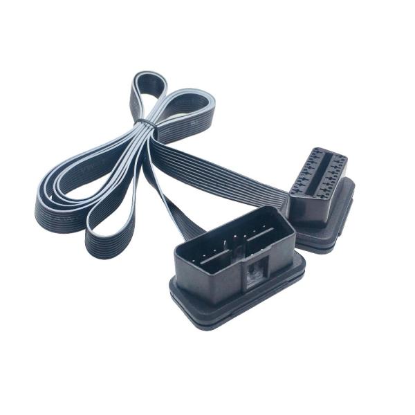 24 Inch Customizable Cable Length OBD2 Diagnostic Extension Cable for GPS Tracker Diagnosis