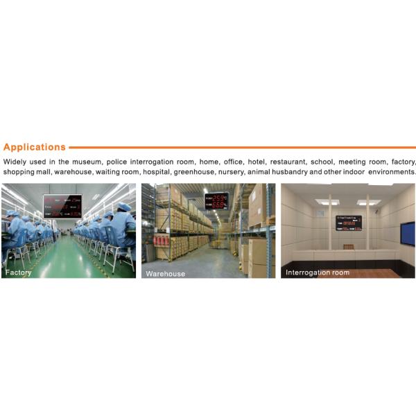 Workshop Room Temperature Display , Large Display Thermometer With Audible Alarm