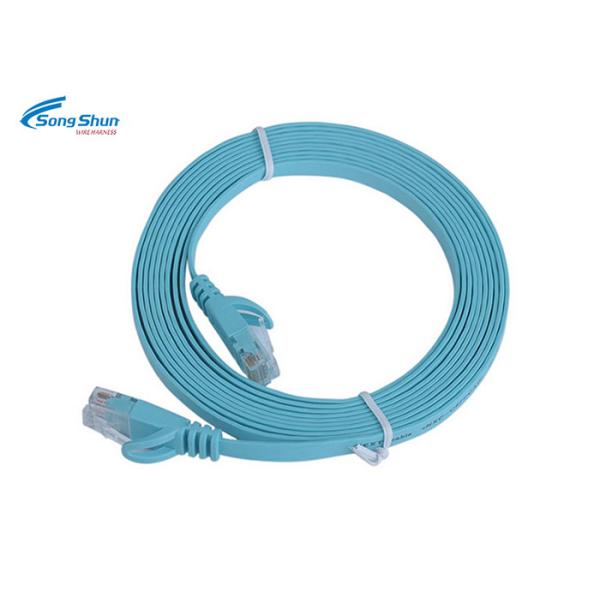 600MHz Flat Fiber Optic Patch Cord Bare Copper Conductor Horizontal Communication Cable
