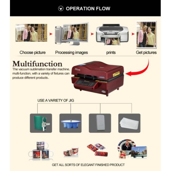 3D sublimation vacuum heat transfer printing machine 