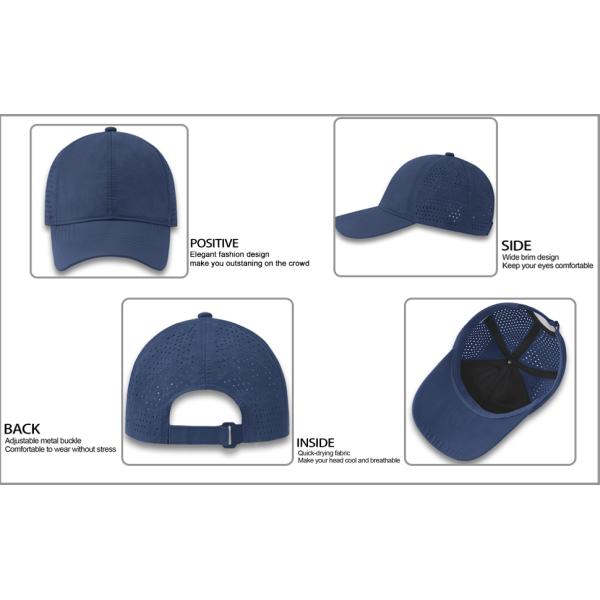 Custom Sports Golf Hat Fitted Solid Caps Performance Cap, Performance Running Hat, Stretchy Fabric with Vented Mesh