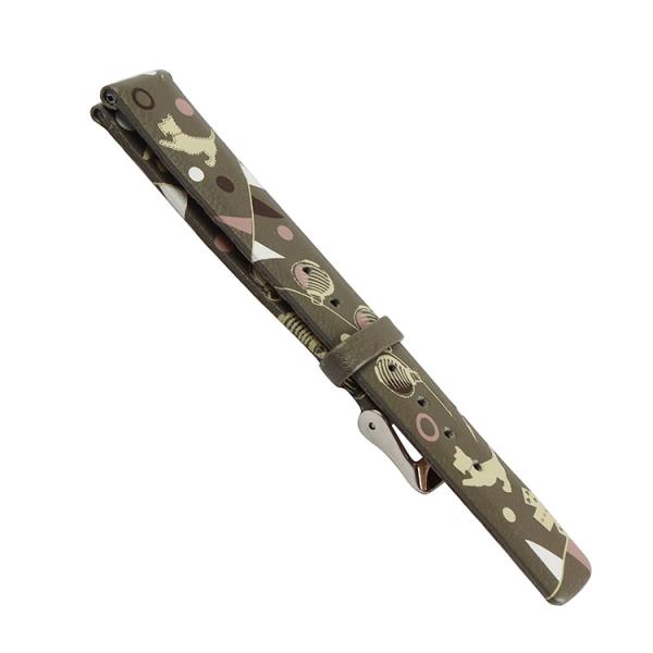 Print 26mm Leather Watch Strap Bands With Pattern ROHS CE Passed