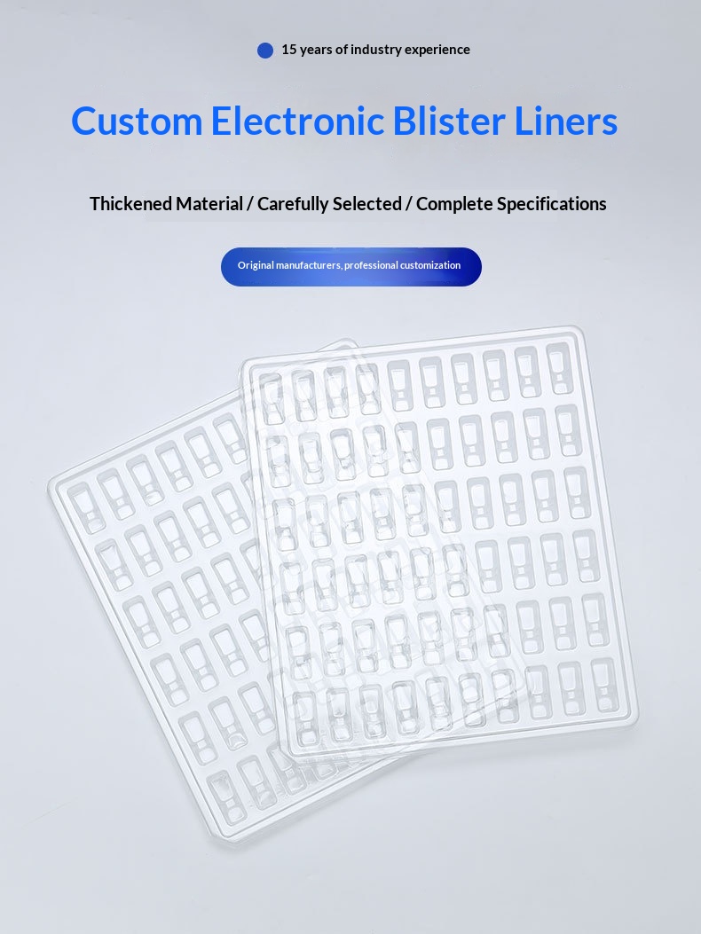 Electronic Components Use Blister Inner Trays PP Anti Static Customizable Packaging Trays