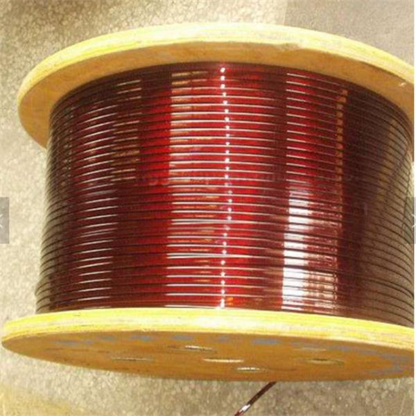 0.025-3.0mm Self Bonding Rectangular Magnet Wire , Polyamide Imide Covered Copper Wire
