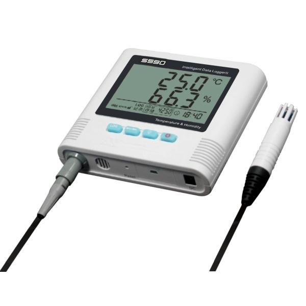 External ±0.1℃ Accuracy Sensor Record 86000 data Temperature Humidity Data Logger