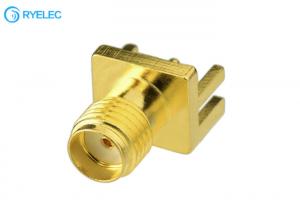 Quality SMA Rf Cable Connector Female Jack Solder Edge PCB Straight Mounted Receptacle for sale
