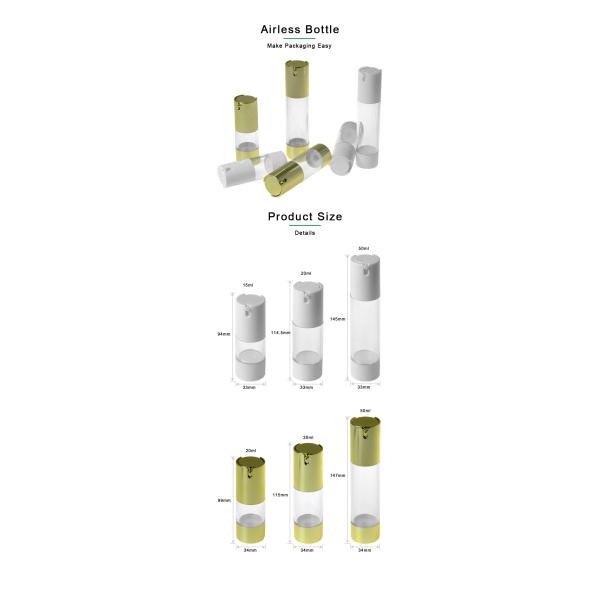 AS 20 30 50ml Airless Pump Bottle