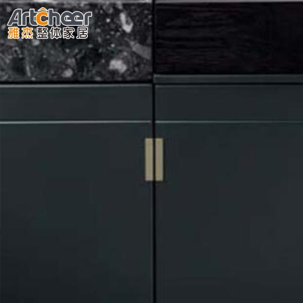 Solid Wood Kitchen Cabinet in Customized Size with Waste Container and Modular Design